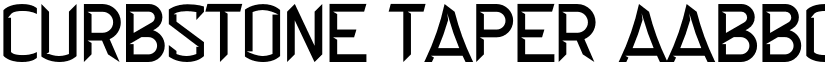 Curbstone Taper font