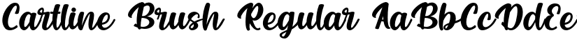Cartline Brush Regular font