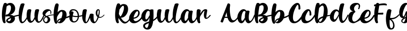 Blusbow Regular font