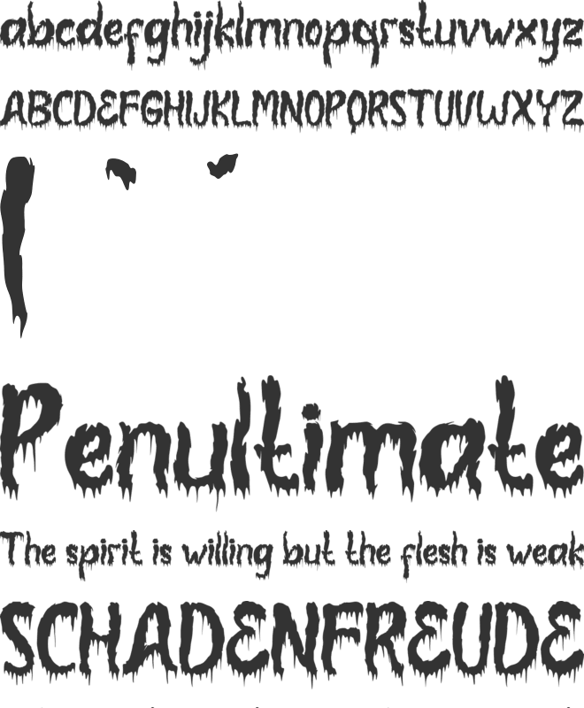 Monster Blood font preview