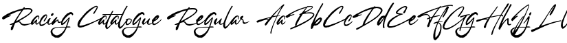 Racing Catalogue Regular font