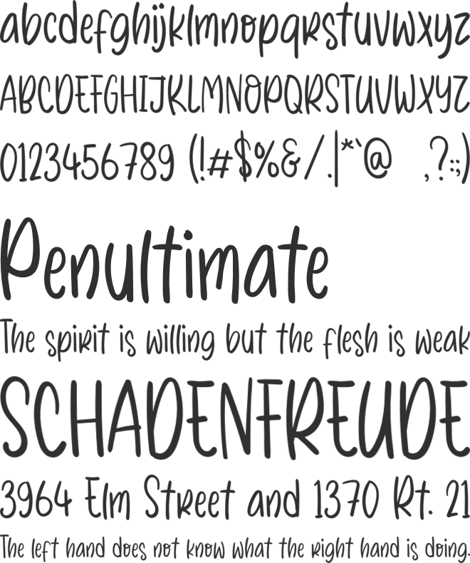 The Brown Dog font preview