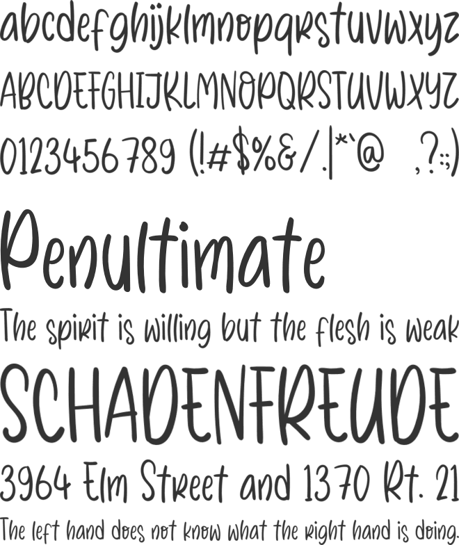 The Brown Dog font preview