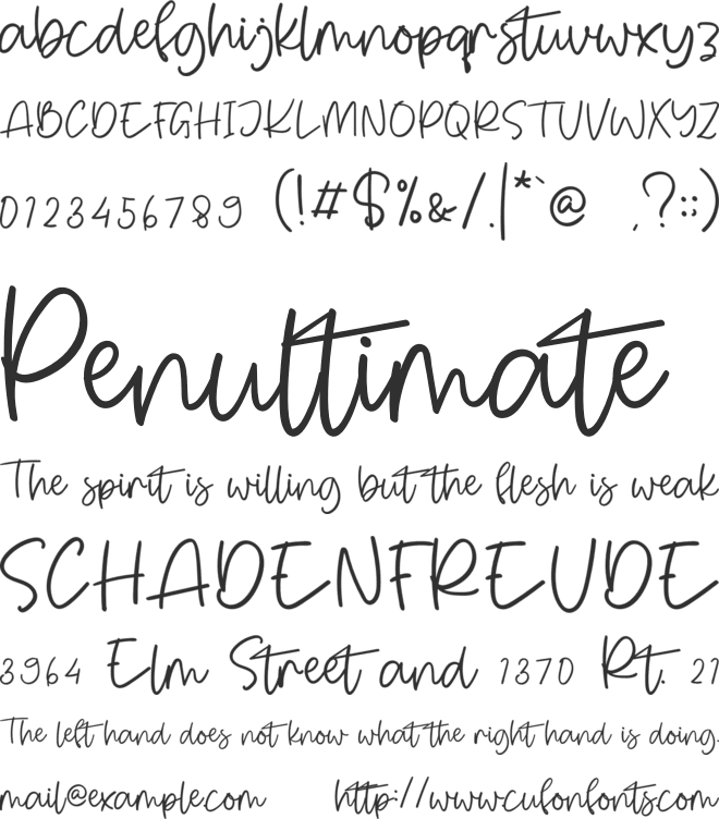 Buterfly font preview