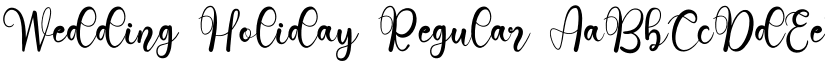 Wedding Holiday Regular font