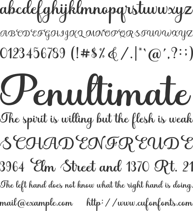 Best Valentina font preview