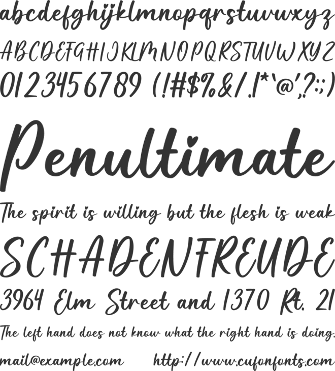 Bestie font preview