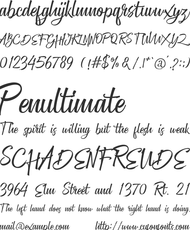 Greather font preview
