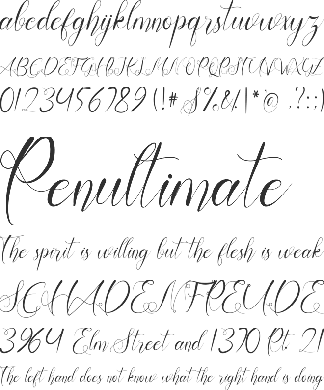 Welcome My Love font preview
