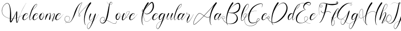 Welcome My Love Regular font