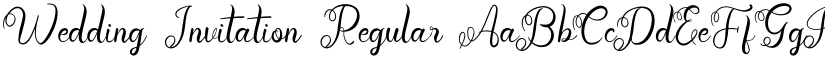 Wedding Invitation Regular font