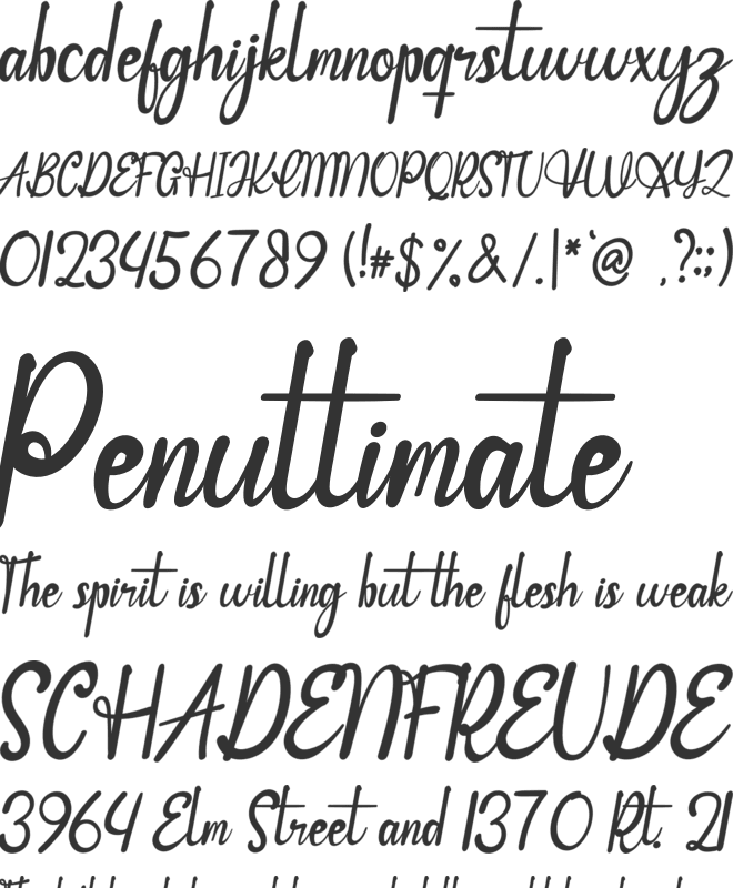Vintage Clothes font preview