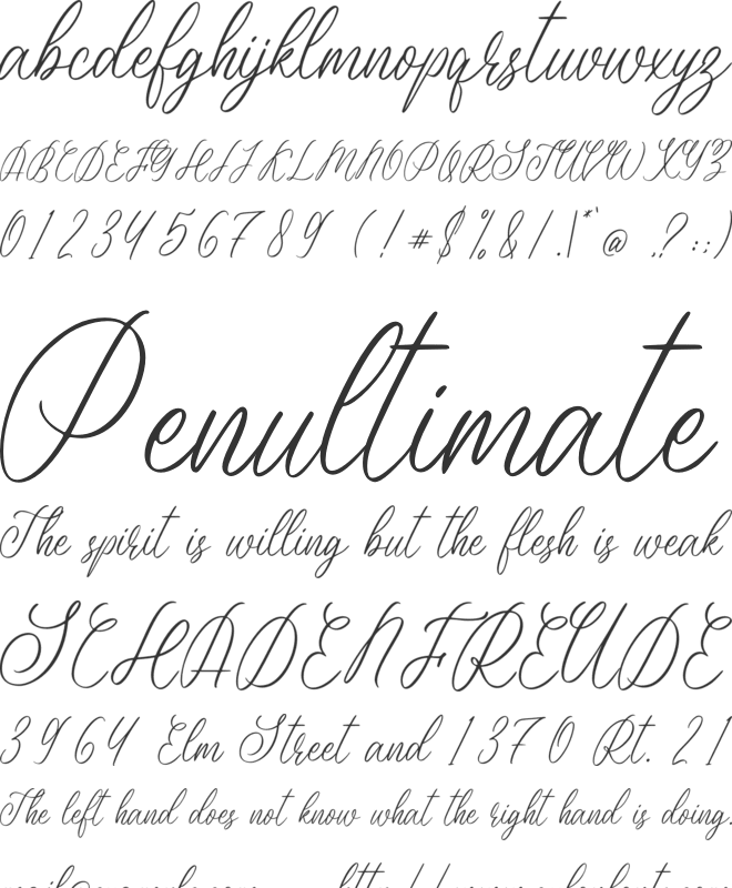 Merlynea font preview