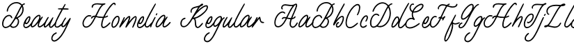 Beauty Homelia Regular font