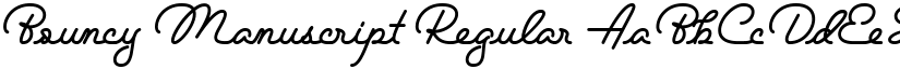 Bouncy Manuscript Regular font