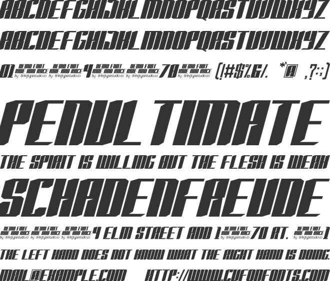 RIDE AND RACE font preview