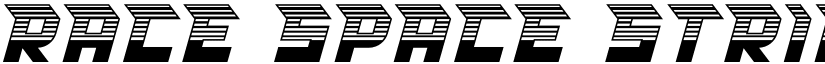 RACE SPACE STRIPE Regular font