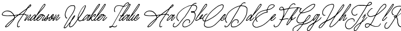 Anderson Wakler Italic font