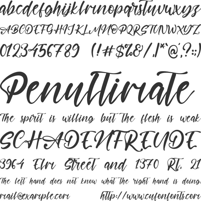 Austina Alma font preview