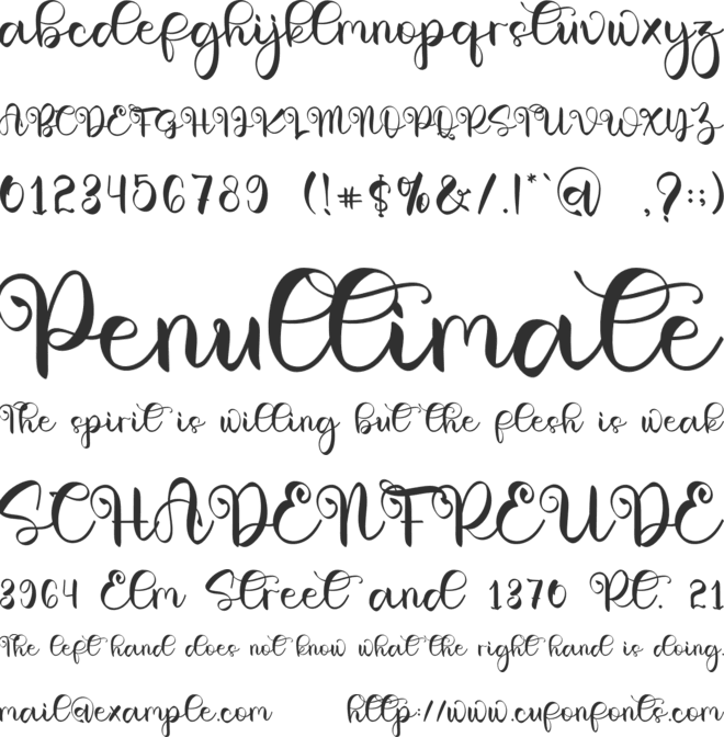 Glowing Girly font preview