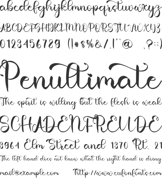 Beauty Yellow font preview