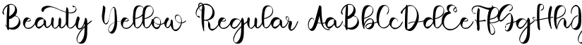 Beauty Yellow Regular font