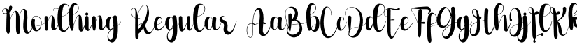 Monthing Regular font