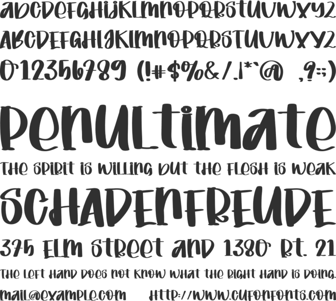 World Of Paradise font preview