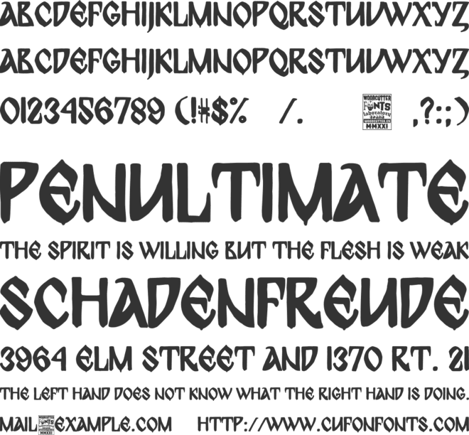 Bulgarian Bridge font preview