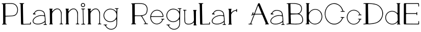 Planning Regular font