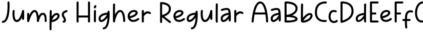 Jumps Higher Regular font
