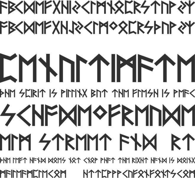 Futhark AOE font preview