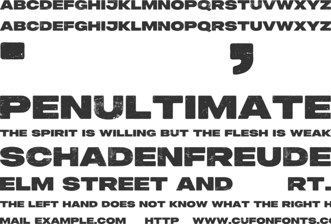 Peckham Press font preview