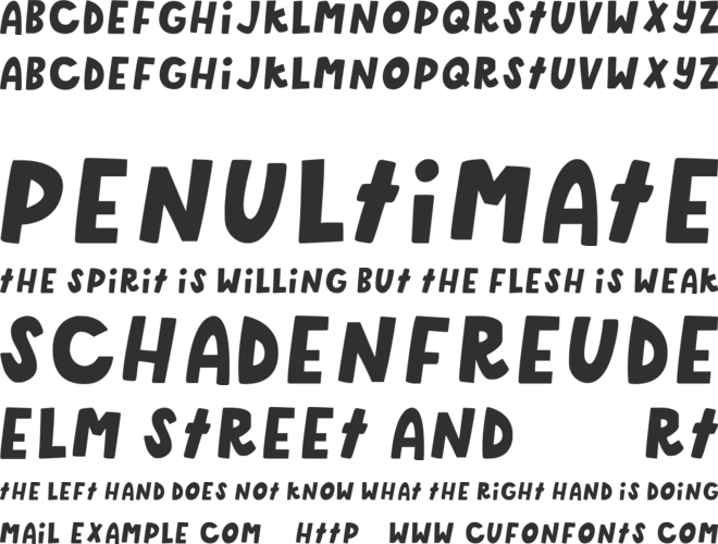 New Adventure font preview