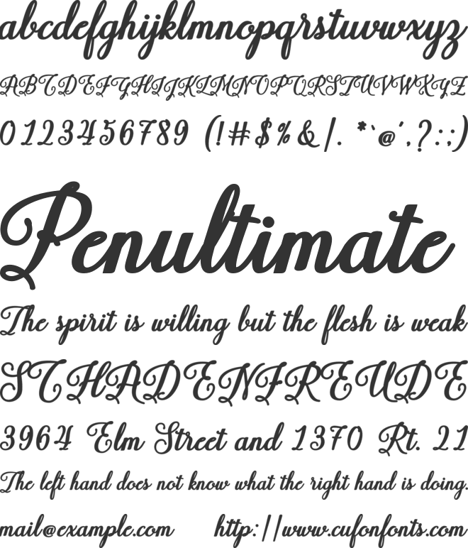 Shiffany font preview