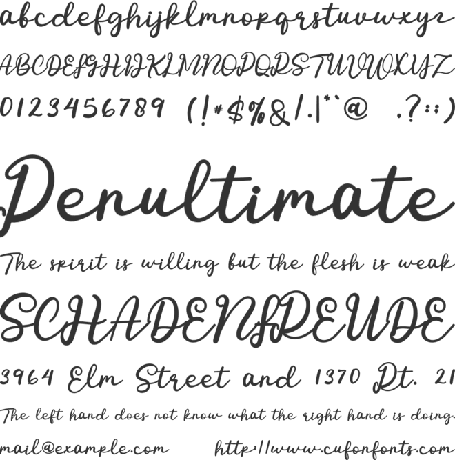 Passionate font preview