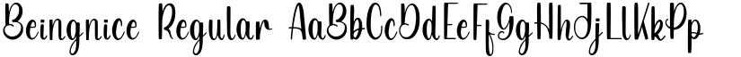 Beingnice Regular font