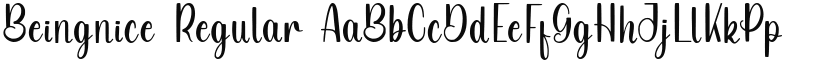 Beingnice font download