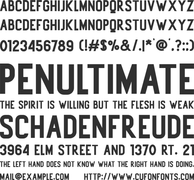 Highpro font preview