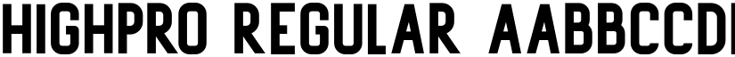 Highpro font download
