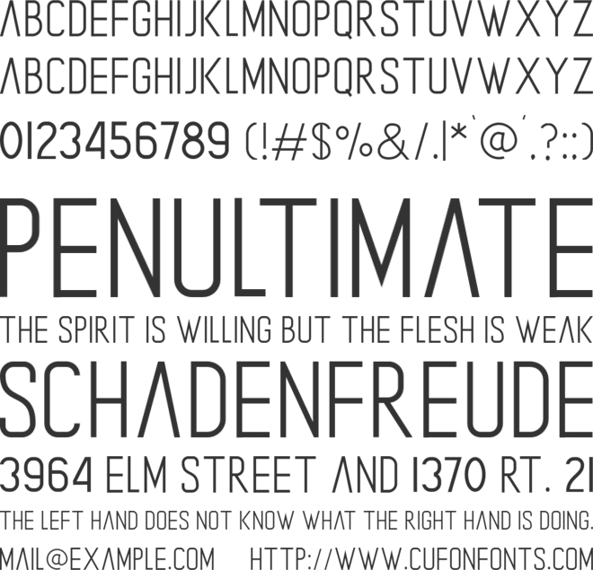 The Laker font preview