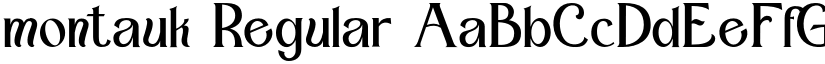 montauk Regular font