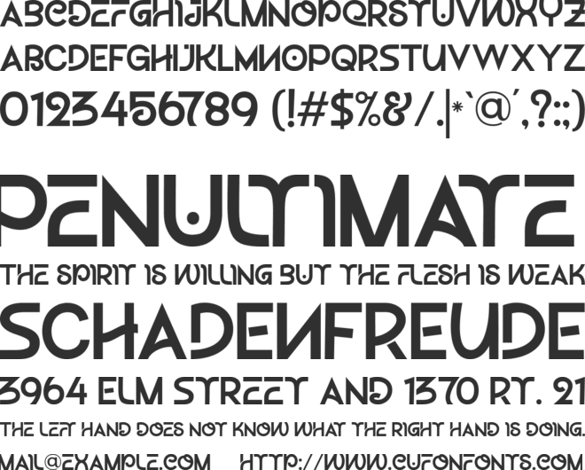 Thurkle font preview