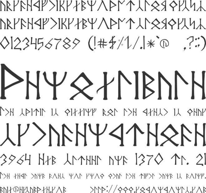Angerthas Moria font preview