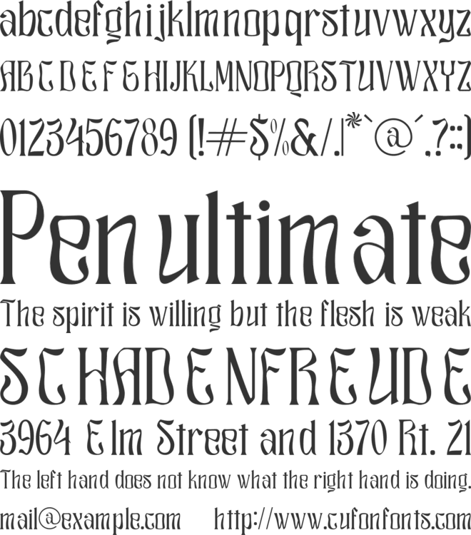RAGHLICK font preview