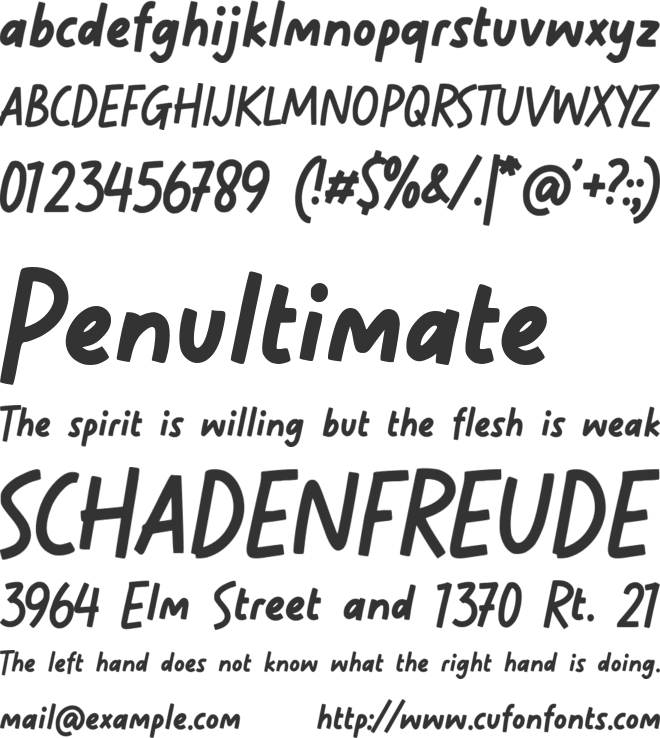 Mickeybow font preview