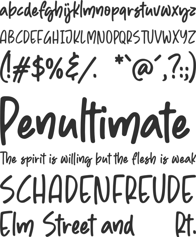 Sunday Mood font preview