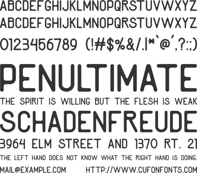 Barter font preview