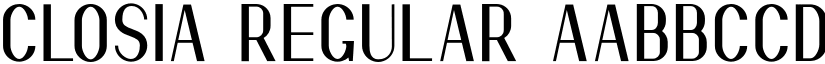 Closia Regular font