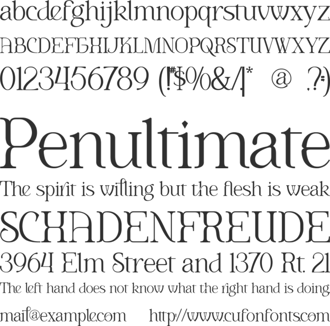 Mastfield font preview